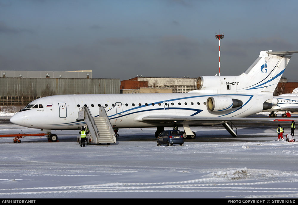 Aircraft Photo of RA-42451 | Yakovlev Yak-42D | Gazpromavia | AirHistory.net #795812