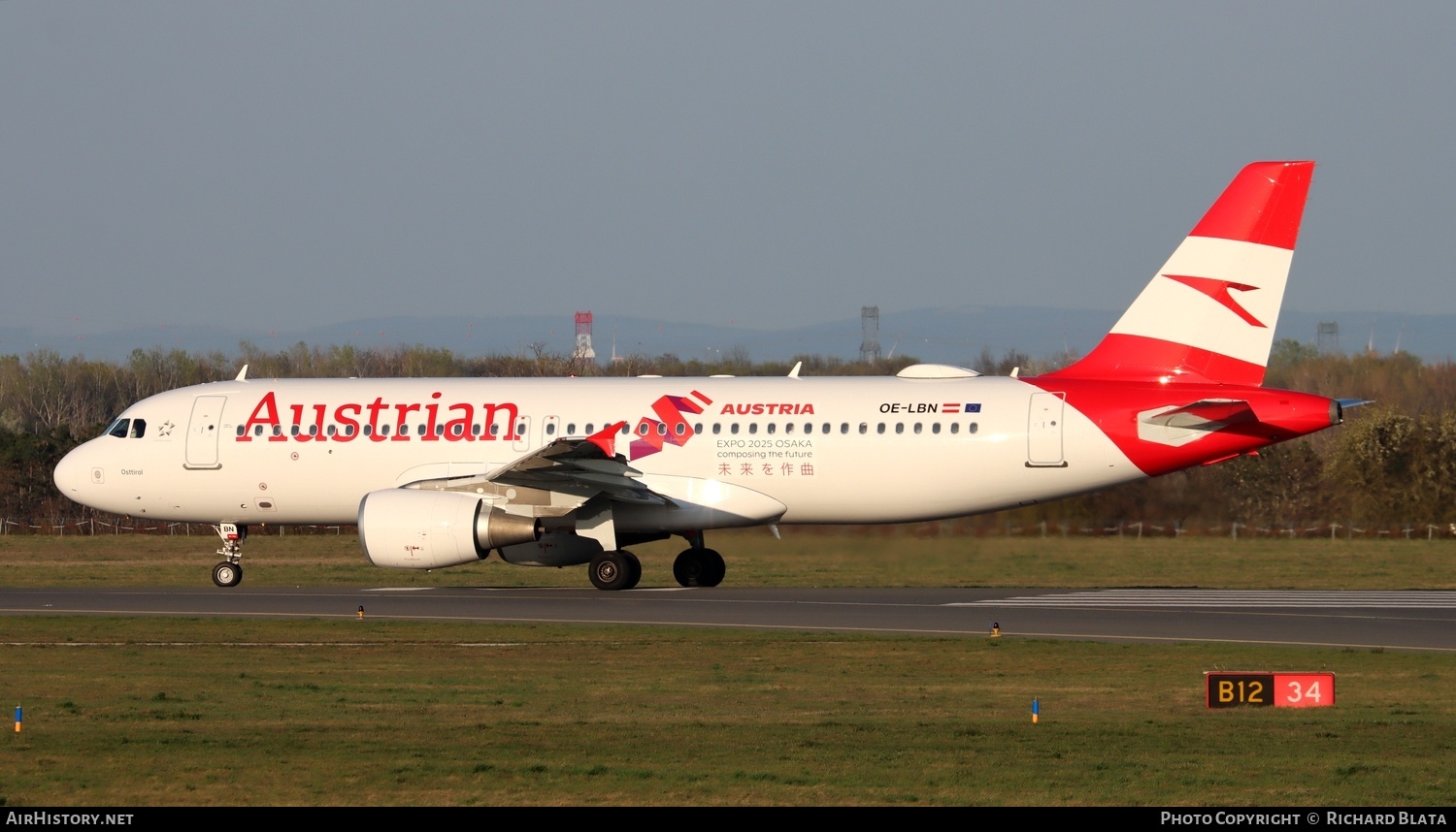 Aircraft Photo of OE-LBN | Airbus A320-214 | Austrian Airlines | AirHistory.net #795895