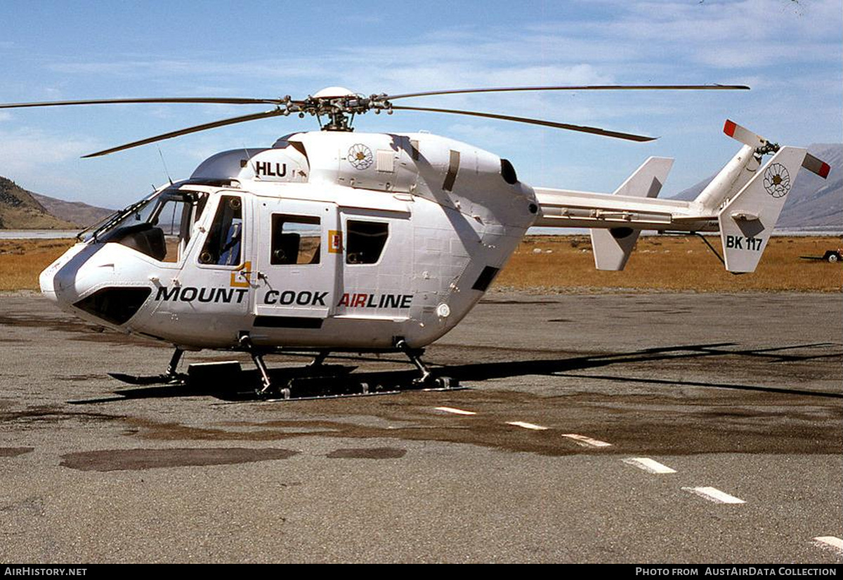 Aircraft Photo of ZK-HLU / HLU | MBB-Kawasaki BK-117A-4 | Mount Cook Airline | AirHistory.net #795986