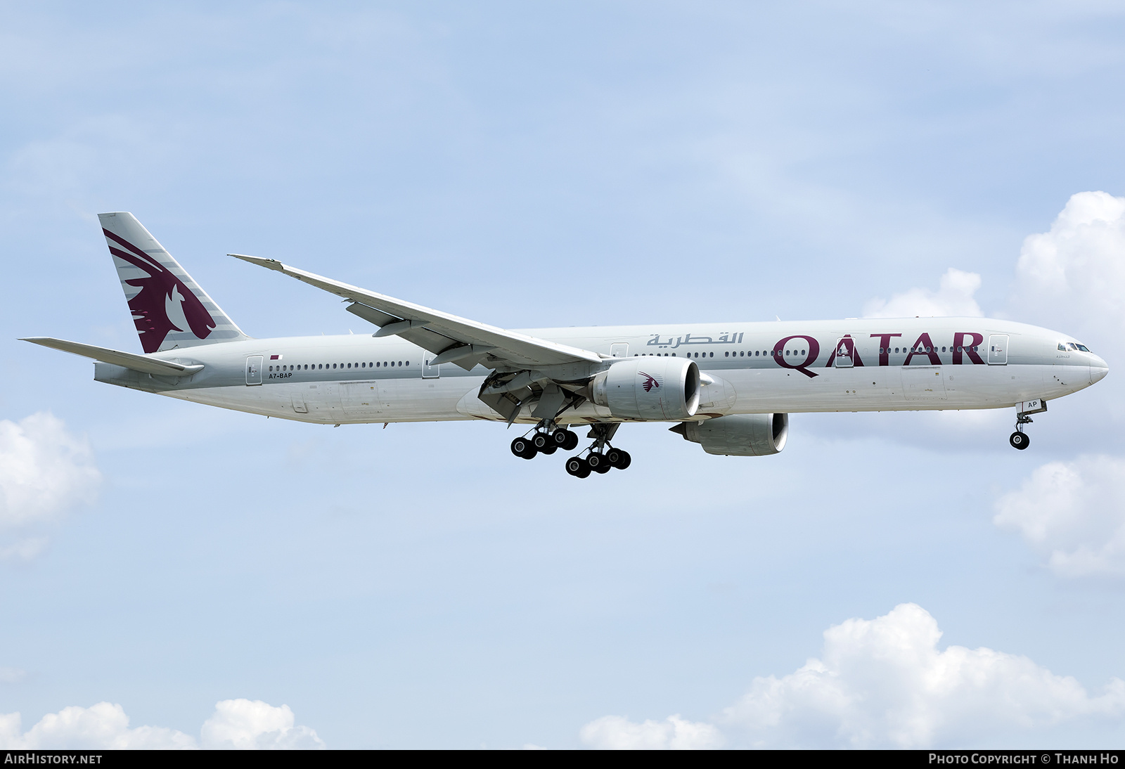 Aircraft Photo of A7-BAP | Boeing 777-3DZ/ER | Qatar Airways | AirHistory.net #796016