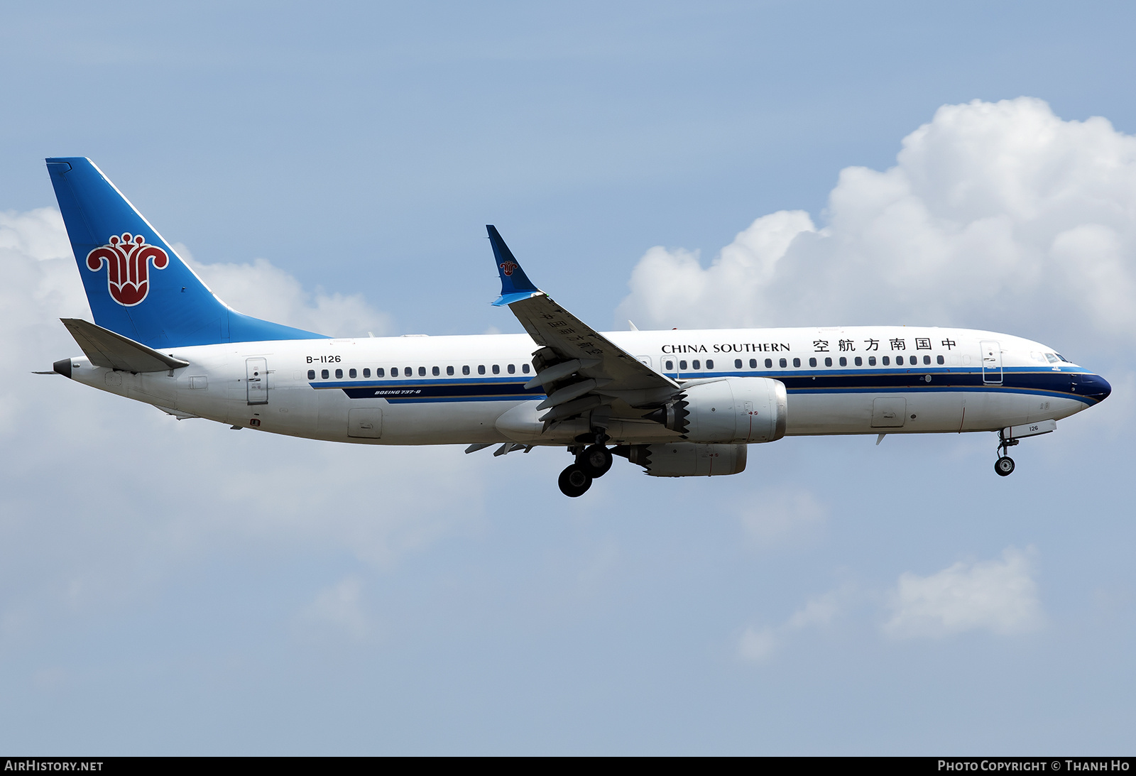 Aircraft Photo of B-1126 | Boeing 737-8 Max 8 | China Southern Airlines | AirHistory.net #796026
