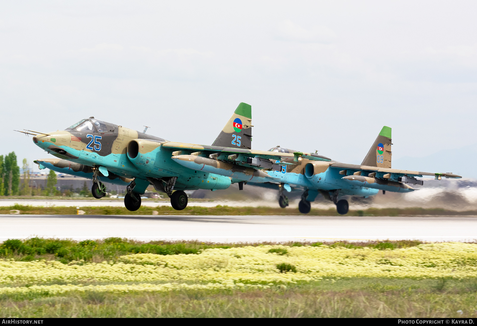 Aircraft Photo of 25 blue | Sukhoi Su-25BM | Azerbaijan - Air Force | AirHistory.net #796043