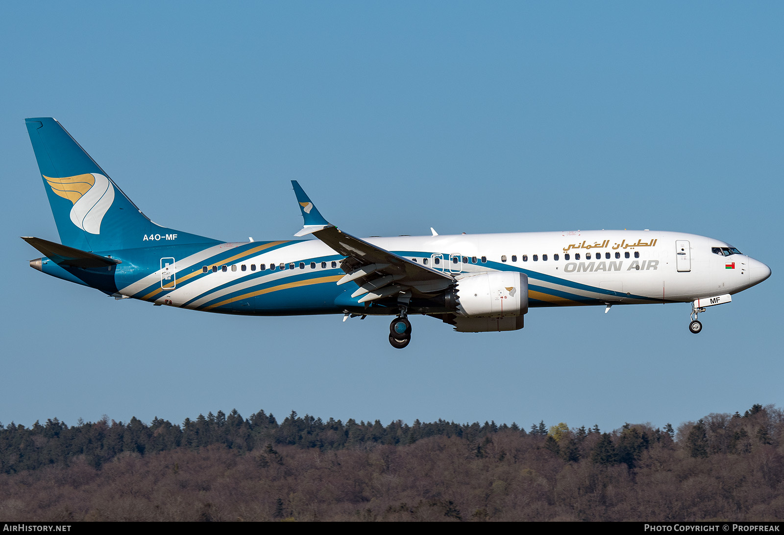 Aircraft Photo of A4O-MF | Boeing 737-8 Max 8 | Oman Air | AirHistory.net #796050