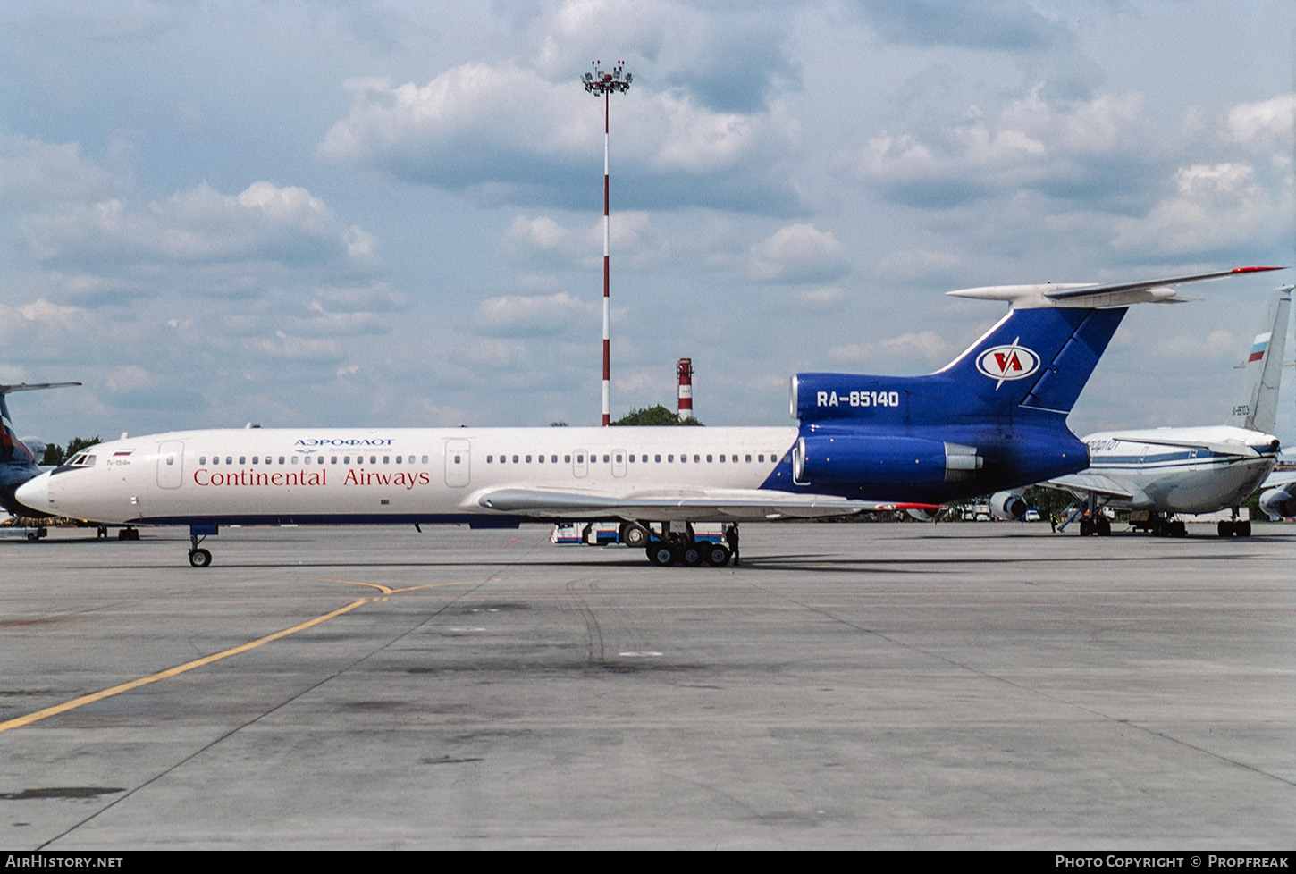 Aircraft Photo of RA-85140 | Tupolev Tu-154M | Continental Airways | AirHistory.net #796098