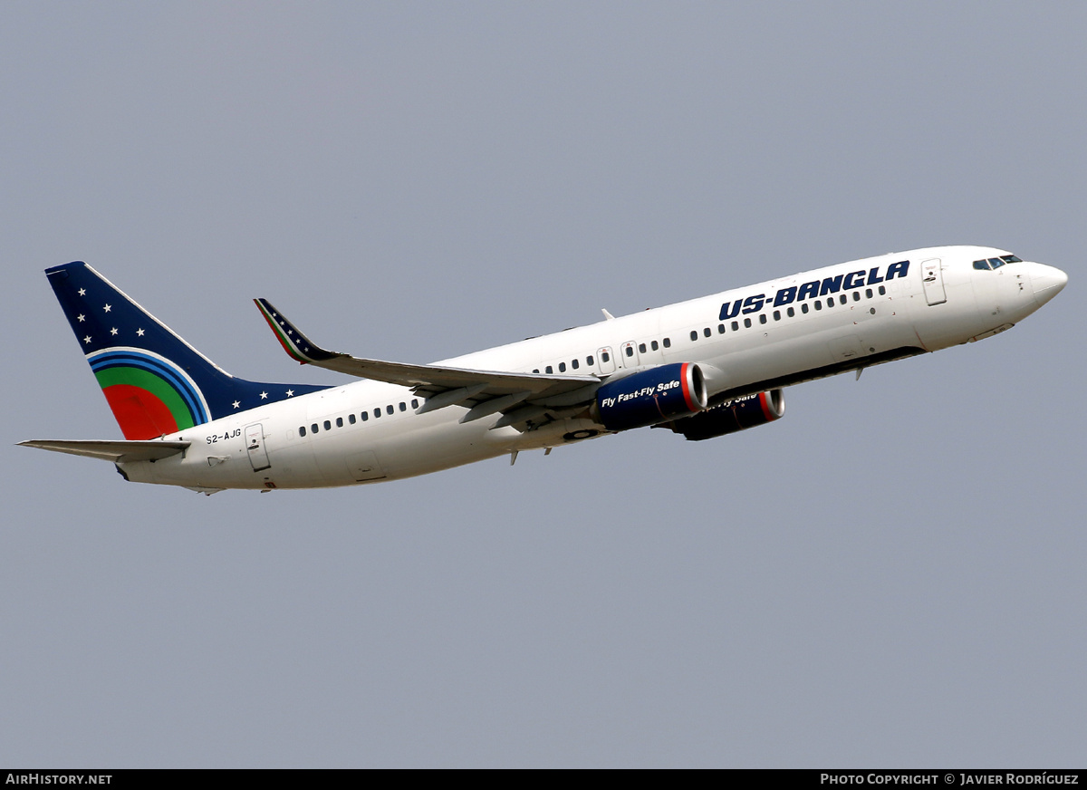 Aircraft Photo of S2-AJG | Boeing 737-8AL | US - Bangla Airlines | AirHistory.net #796221