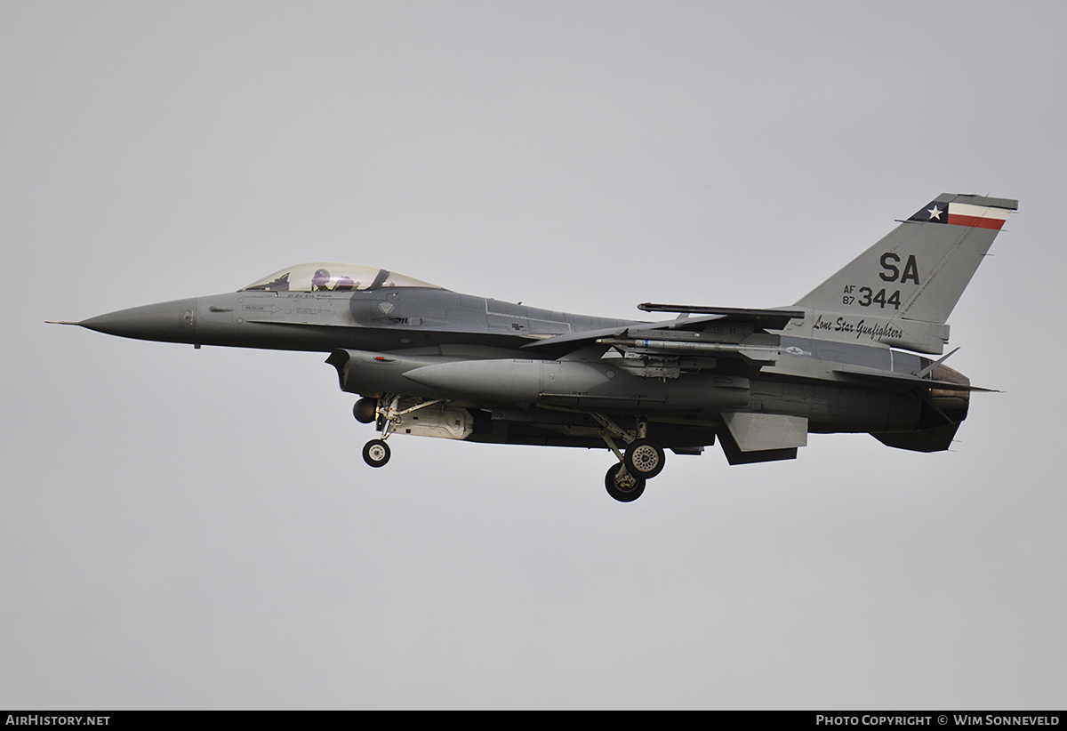 Aircraft Photo of 87-0344 / AF87-344 | General Dynamics F-16C Fighting Falcon | USA - Air Force | AirHistory.net #796275