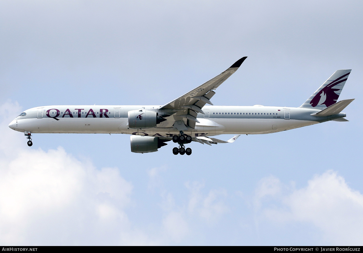 Aircraft Photo of A7-AOB | Airbus A350-1041 | Qatar Airways | AirHistory.net #796331