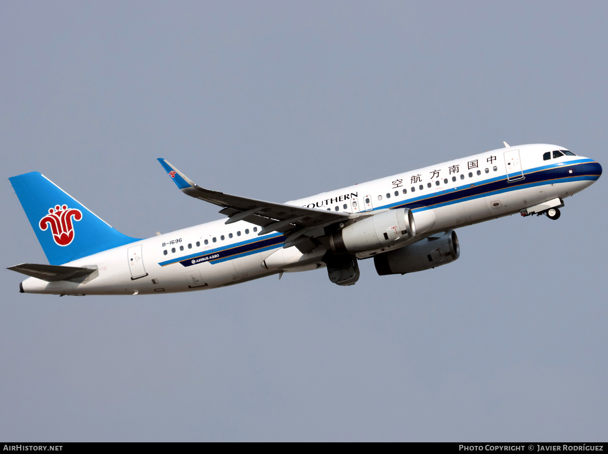 Aircraft Photo of B-1696 | Airbus A320-232 | China Southern Airlines | AirHistory.net #796447