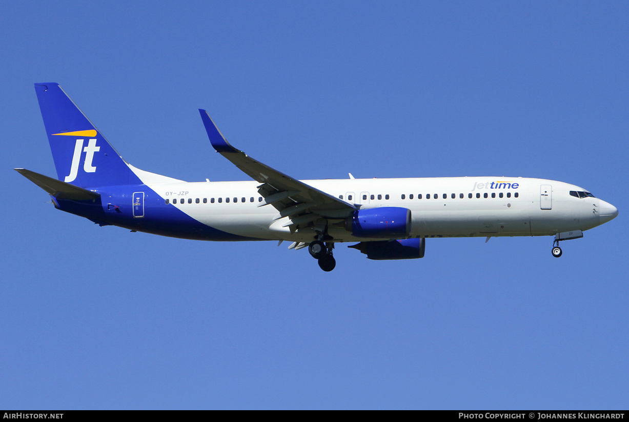 Aircraft Photo of OY-JZP | Boeing 737-8U3 | Jettime | AirHistory.net #796564