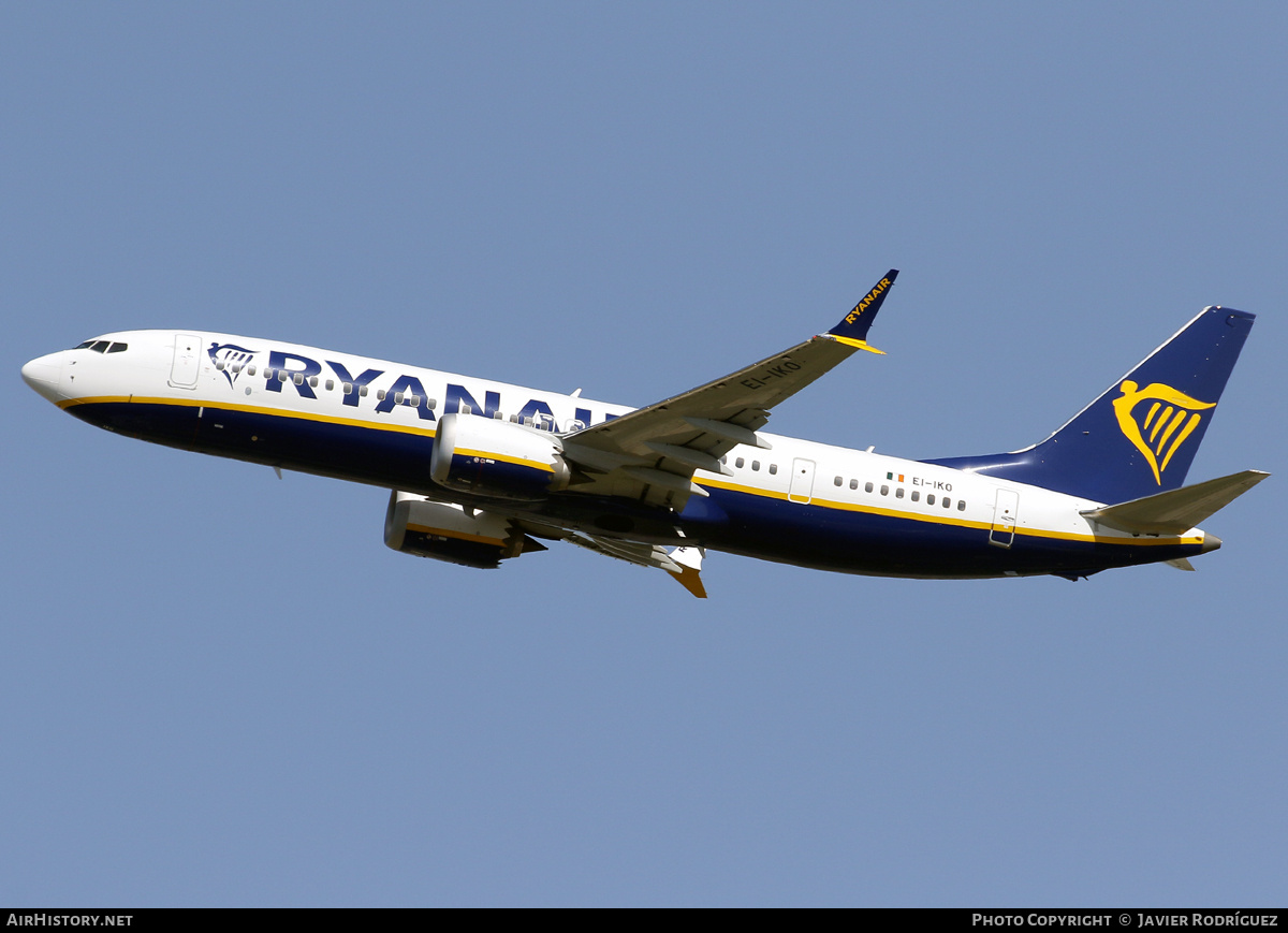 Aircraft Photo of EI-IKO | Boeing 737-8200 Max 200 | Ryanair | AirHistory.net #796589
