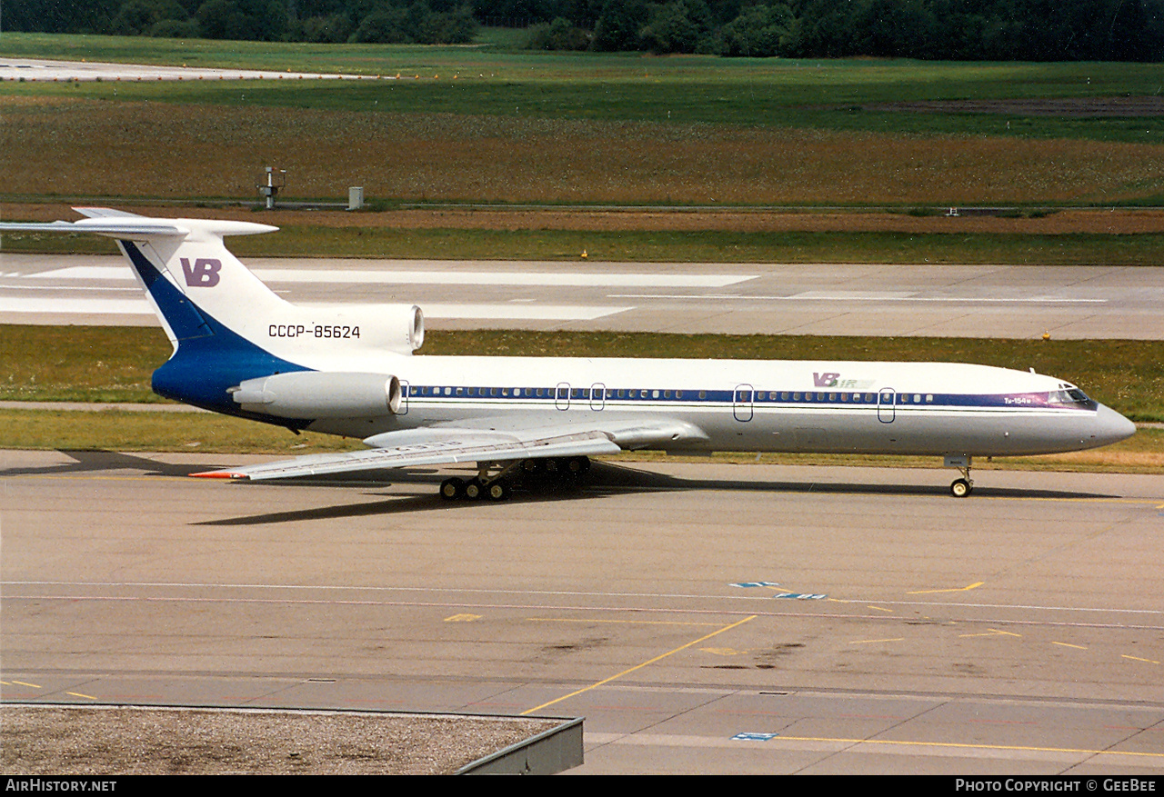 Aircraft Photo of CCCP-85624 | Tupolev Tu-154M | Vardar Bosna Air - VB Air | AirHistory.net #796681