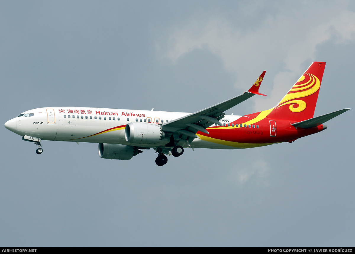 Aircraft Photo of B-206Q | Boeing 737-8 Max 8 | Hainan Airlines | AirHistory.net #796755
