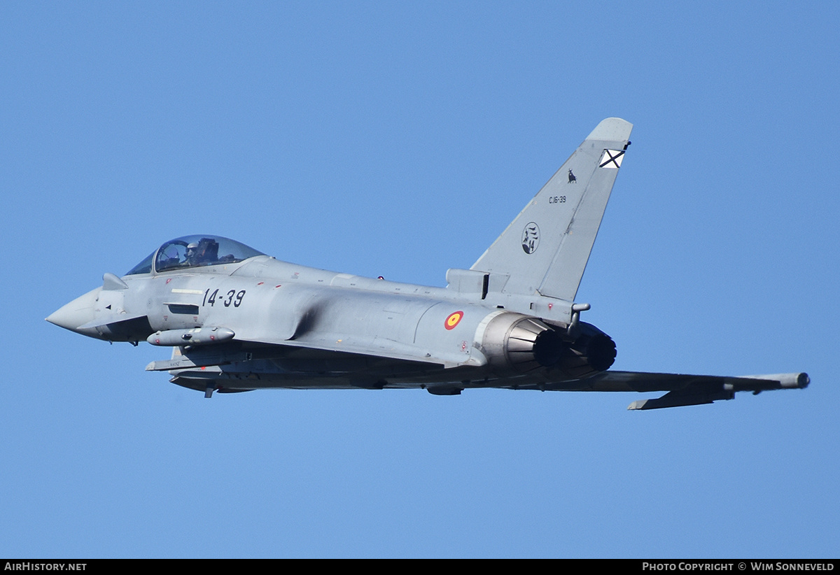 Aircraft Photo of C.16-39 | Eurofighter EF-2000 Typhoon S | Spain - Air Force | AirHistory.net #797042