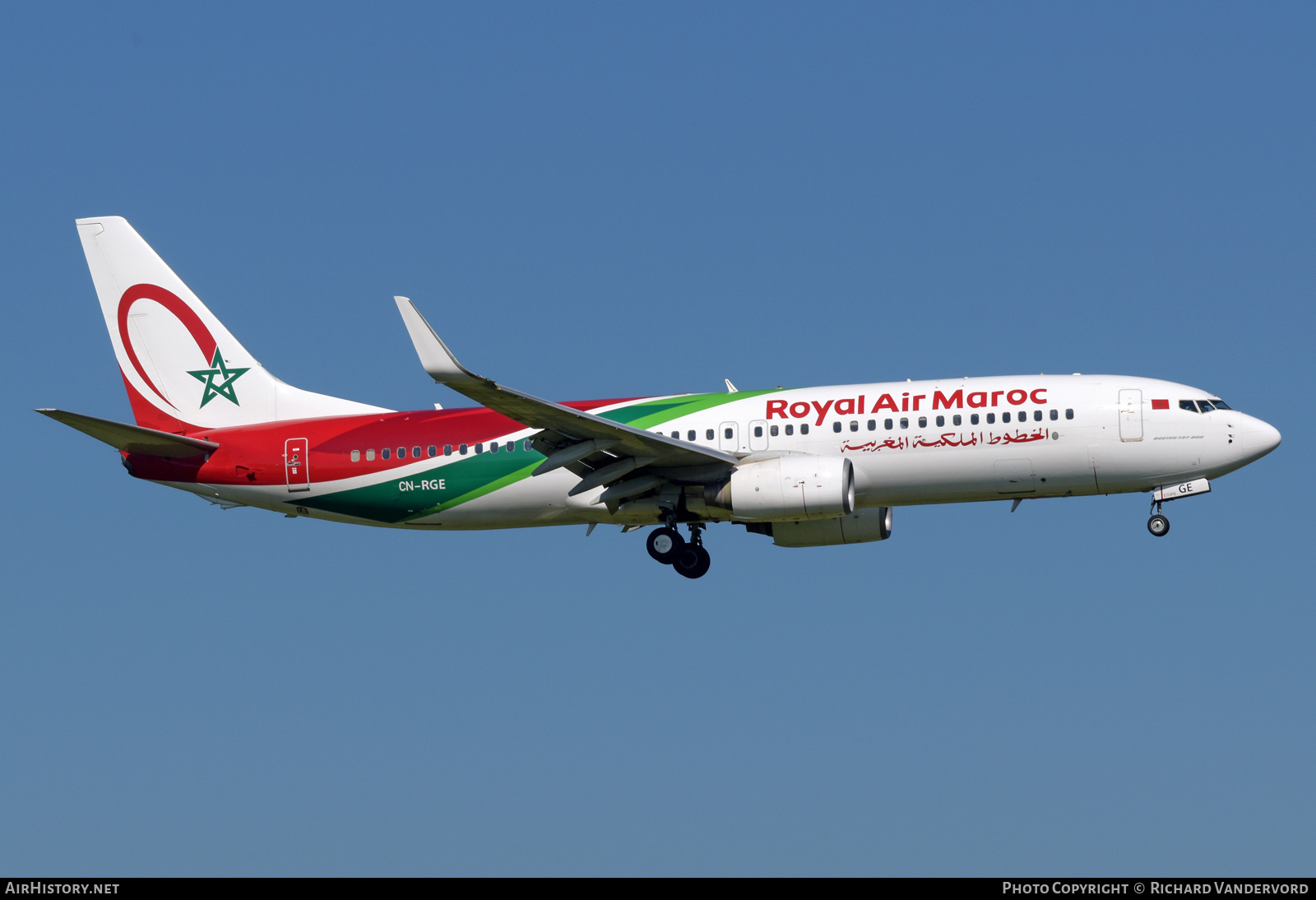Aircraft Photo of CN-RGE | Boeing 737-86N | Royal Air Maroc - RAM | AirHistory.net #797124