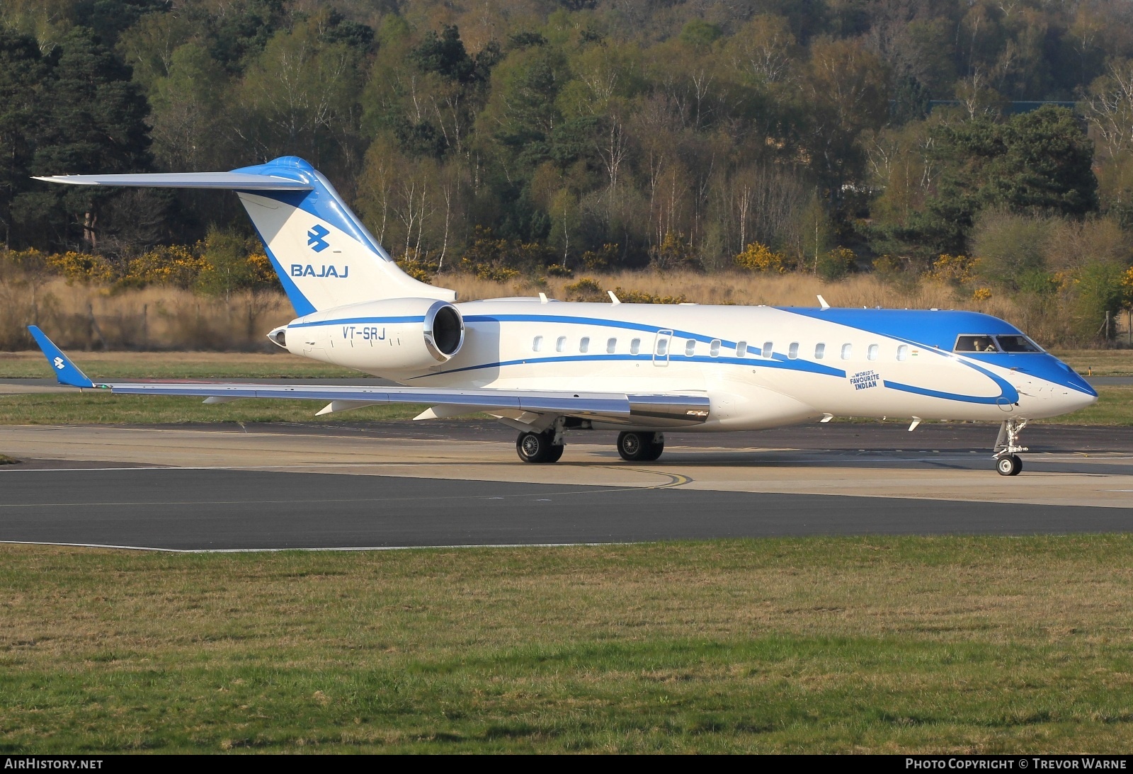 Aircraft Photo of VT-SRJ | Bombardier Global 6500 (BD-700-1A10) | Bajaj Group | AirHistory.net #797413