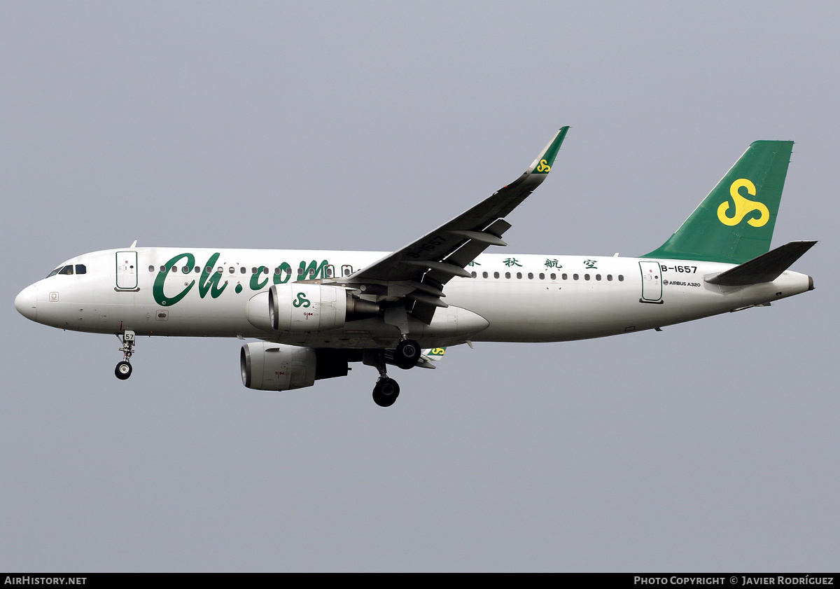 Aircraft Photo of B-1657 | Airbus A320-214 | Spring Airlines | AirHistory.net #797457