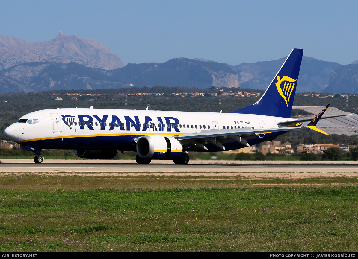 Aircraft Photo of EI-IKD | Boeing 737-8200 Max 200 | Ryanair | AirHistory.net #797501