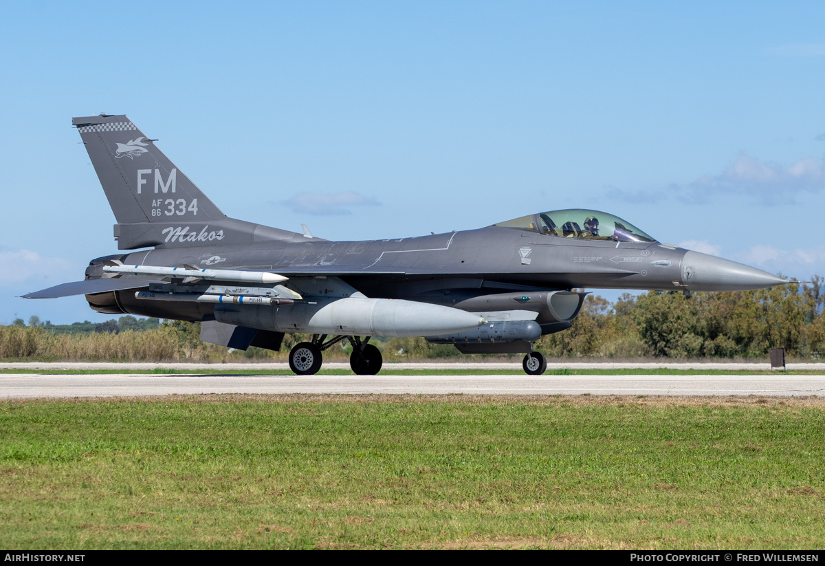 Aircraft Photo of 86-0334 / 86-334 | General Dynamics F-16C Fighting Falcon | USA - Air Force | AirHistory.net #797551