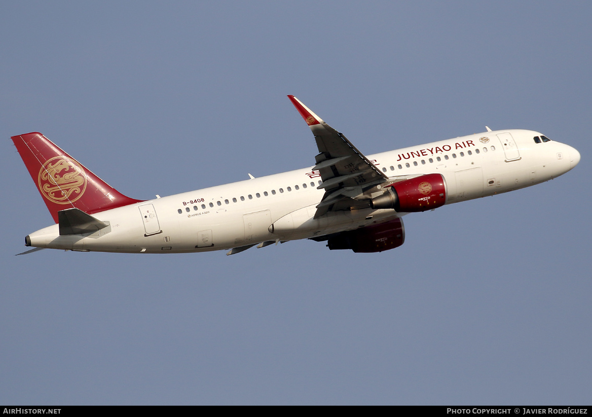 Aircraft Photo of B-8408 | Airbus A320-214 | Juneyao Airlines | AirHistory.net #797614