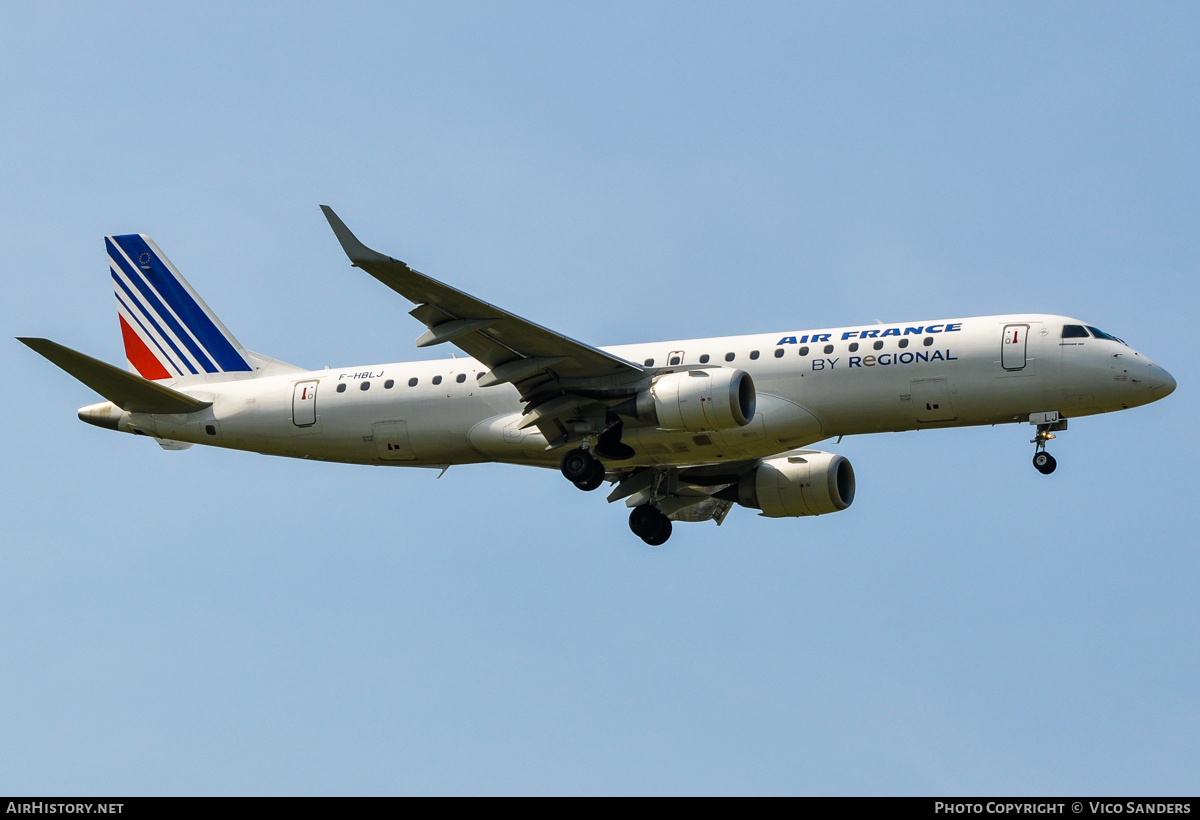 Aircraft Photo of F-HBLJ | Embraer 190LR (ERJ-190-100LR) | Air France | AirHistory.net #797636