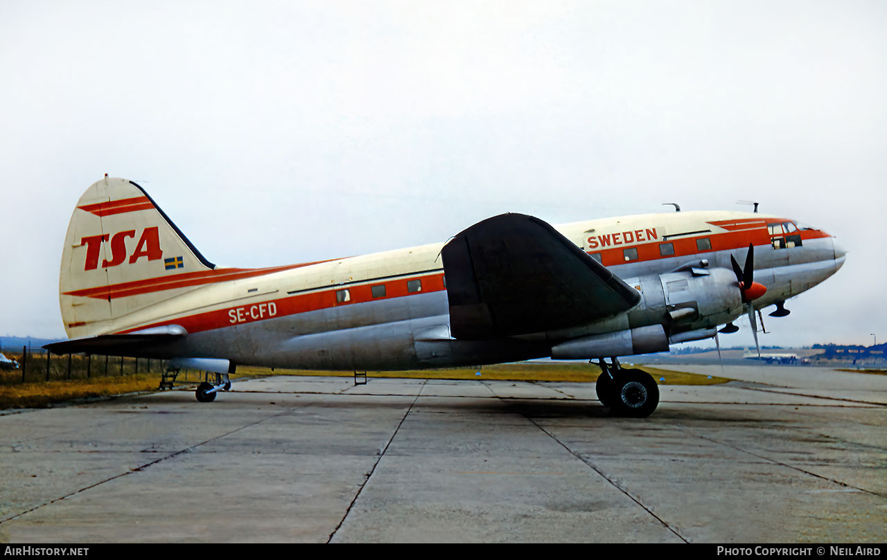 Aircraft Photo of SE-CFD | Curtiss C-46F Commando | Transair Sweden | AirHistory.net #797782