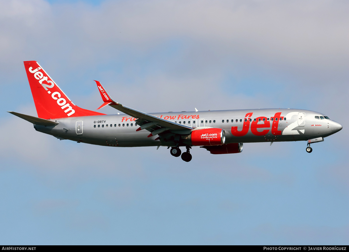 Aircraft Photo of G-DRTV | Boeing 737-8AL | Jet2 | AirHistory.net #797788