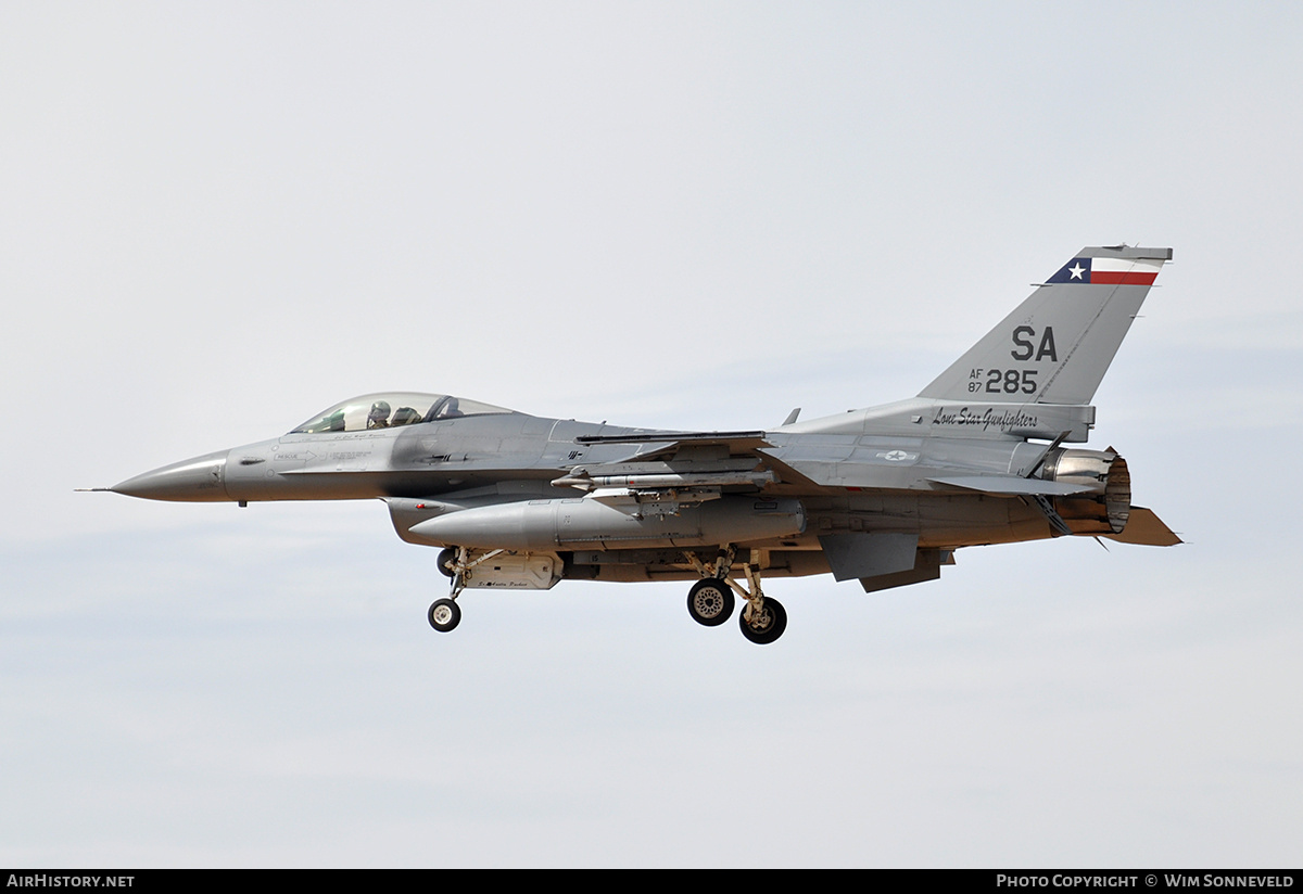Aircraft Photo of 87-0285 / AF87-285 | General Dynamics F-16C Fighting Falcon | USA - Air Force | AirHistory.net #797894