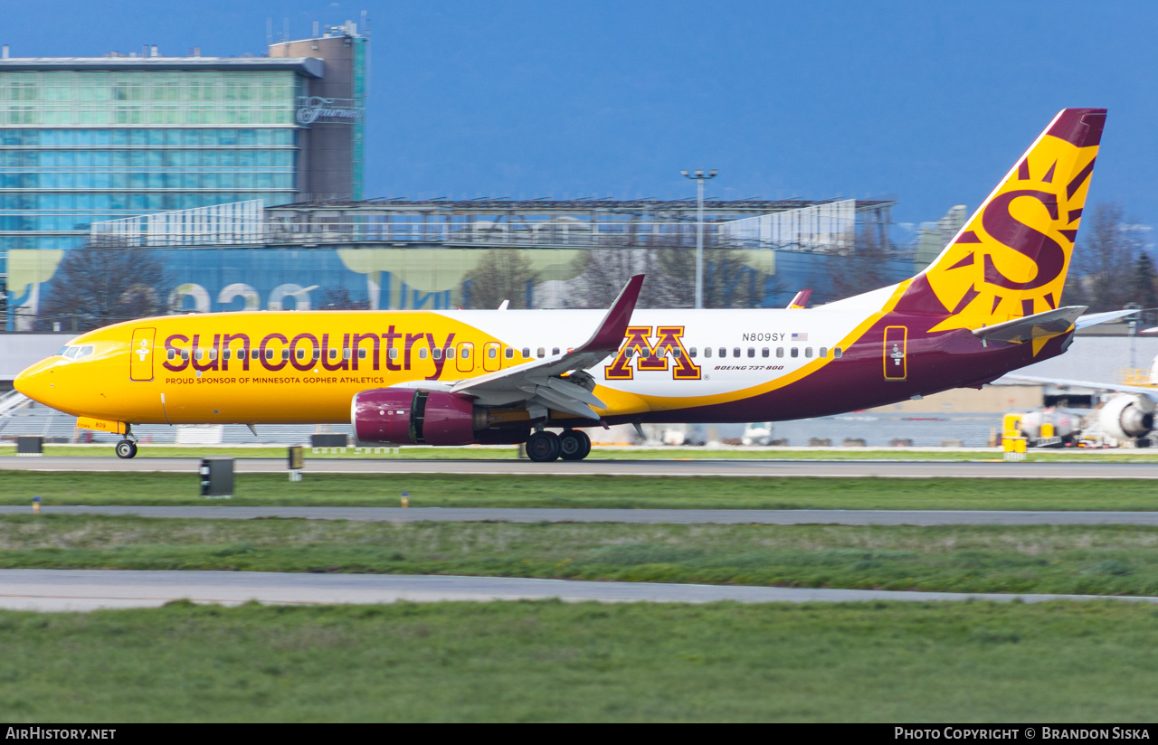 Aircraft Photo of N809SY | Boeing 737-8Q8 | Sun Country Airlines | AirHistory.net #798096