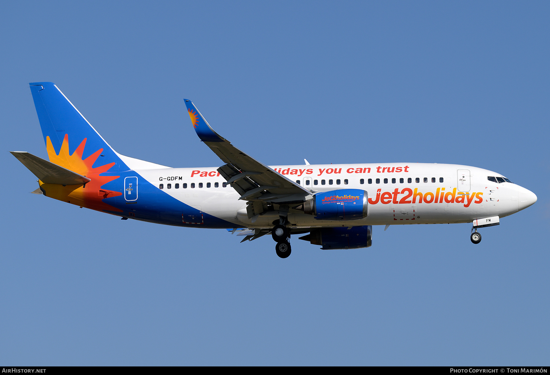Aircraft Photo of G-GDFM | Boeing 737-36N | Jet2 Holidays | AirHistory.net #798182