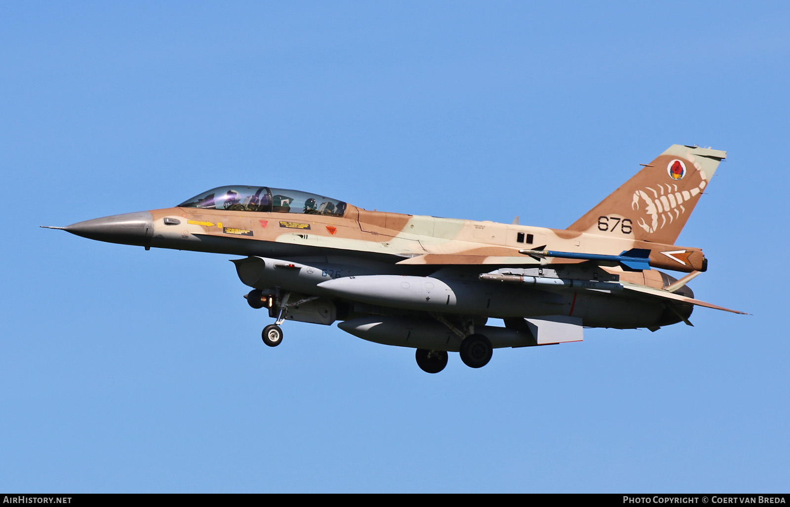 Aircraft Photo of 676 | General Dynamics F-16D Barak | Israel - Air Force | AirHistory.net #798380