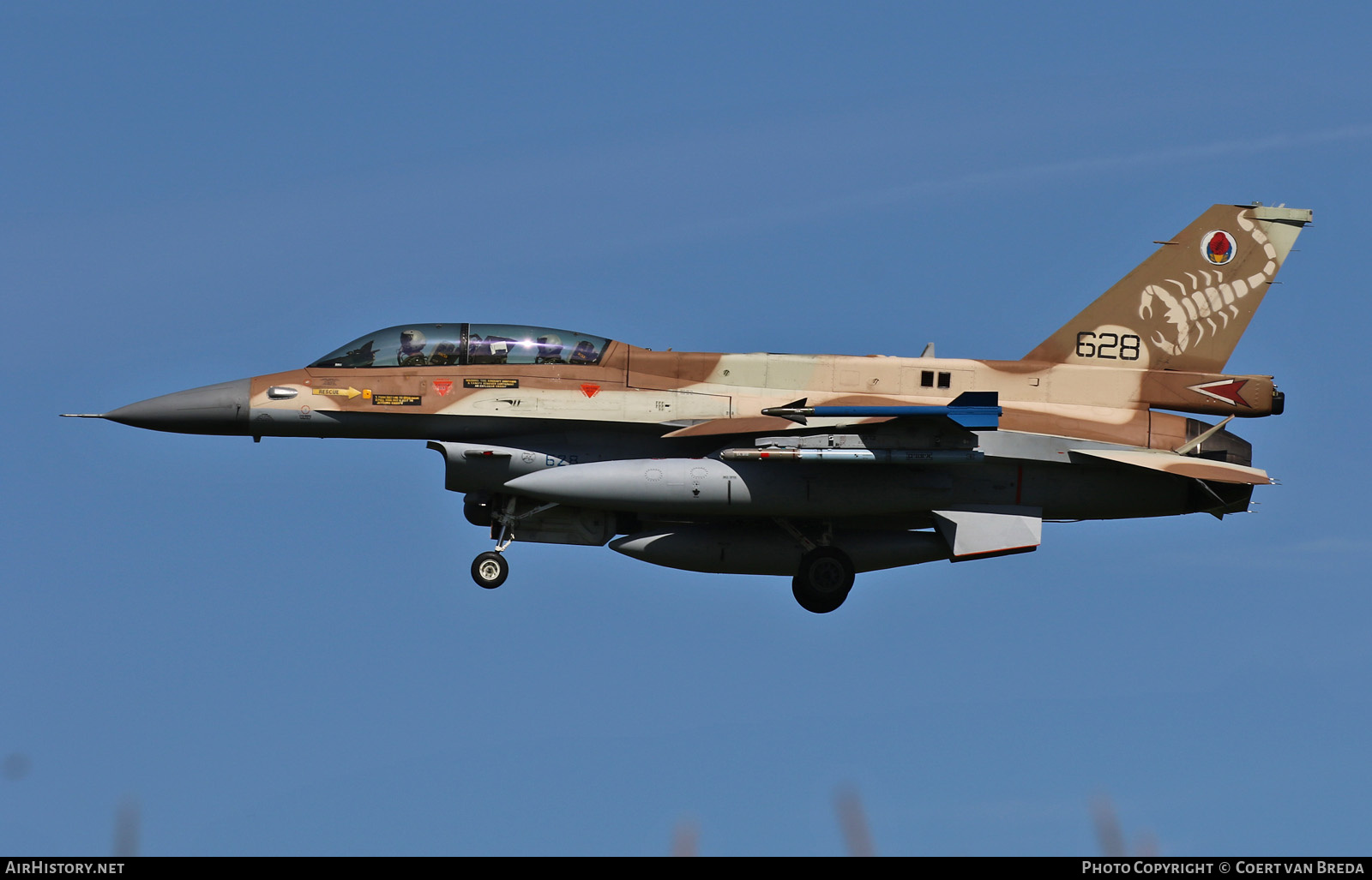 Aircraft Photo of 628 | General Dynamics F-16D Barak | Israel - Air Force | AirHistory.net #798385
