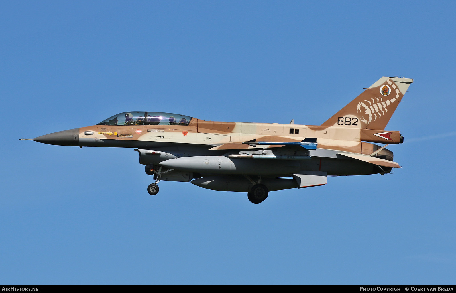 Aircraft Photo of 682 | General Dynamics F-16D Barak | Israel - Air Force | AirHistory.net #798461
