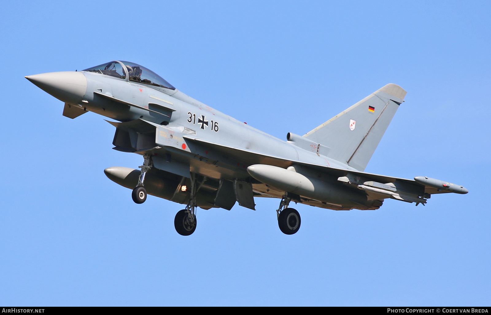 Aircraft Photo of 3116 | Eurofighter EF-2000 Typhoon S | Germany - Air Force | AirHistory.net #798491