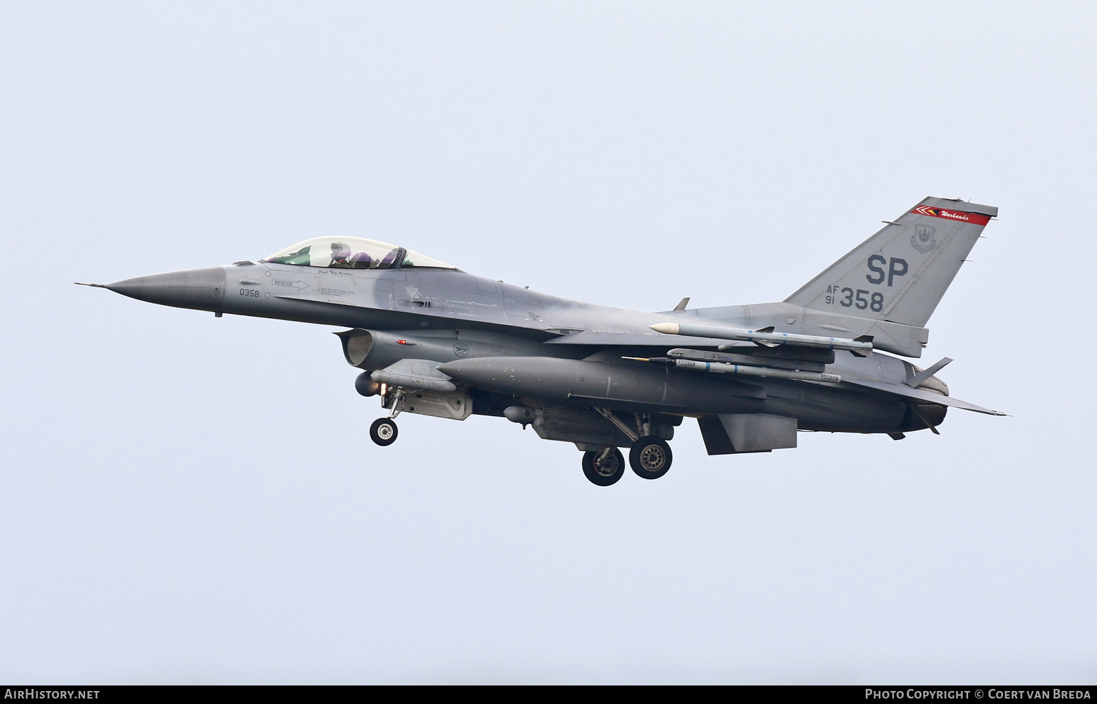 Aircraft Photo of 91-0358 / AF91-358 | General Dynamics F-16CM Fighting Falcon | USA - Air Force | AirHistory.net #798508