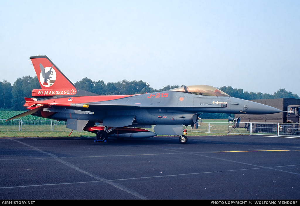 Aircraft Photo of J-215 | General Dynamics F-16A Fighting Falcon | Netherlands - Air Force | AirHistory.net #798514