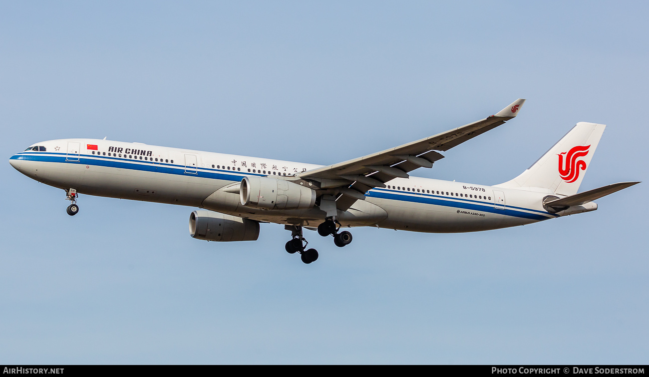 Aircraft Photo of B-5978 | Airbus A330-343E | Air China | AirHistory.net #798612