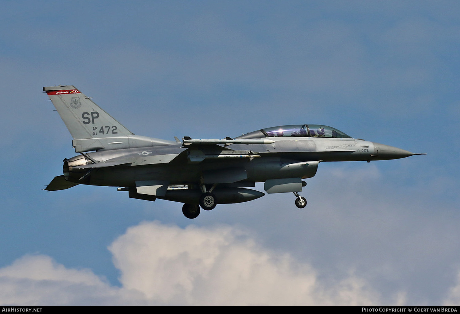 Aircraft Photo of 91-0472 / AF91-472 | General Dynamics F-16DM Fighting Falcon | USA - Air Force | AirHistory.net #798668