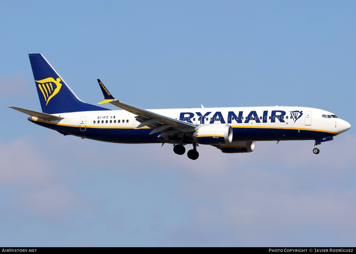 Aircraft Photo of EI-IFZ | Boeing 737-8200 Max 200 | Ryanair | AirHistory.net #798680