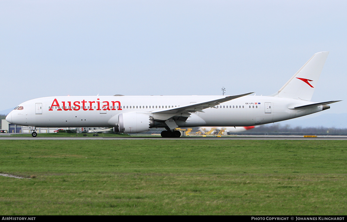 Aircraft Photo of OE-LPL | Boeing 787-9 Dreamliner | Austrian Airlines | AirHistory.net #799189