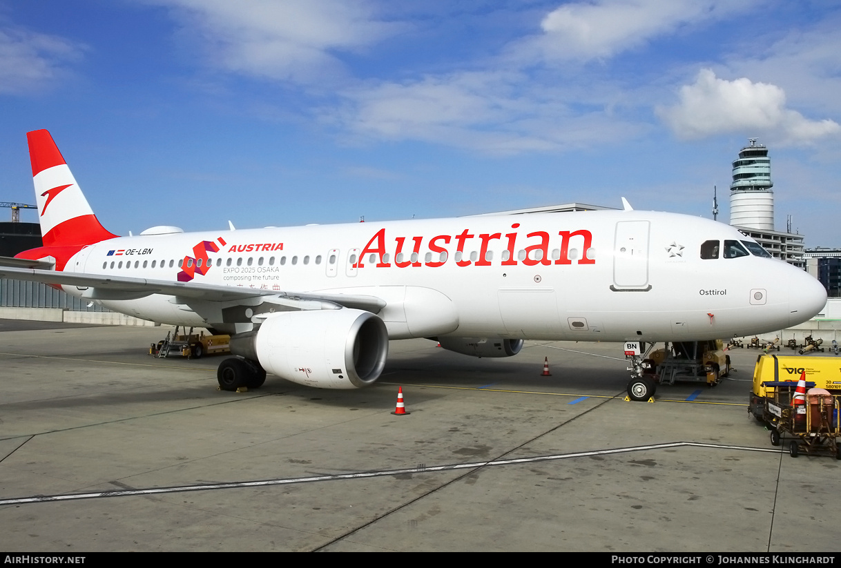Aircraft Photo of OE-LBN | Airbus A320-214 | Austrian Airlines | AirHistory.net #799250