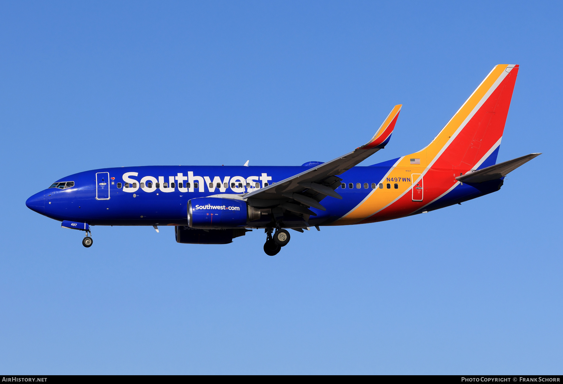 Aircraft Photo of N497WN | Boeing 737-7H4 | Southwest Airlines | AirHistory.net #799313