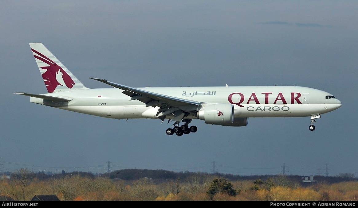 Aircraft Photo of A7-BFZ | Boeing 777-F | Qatar Airways Cargo | AirHistory.net #799480