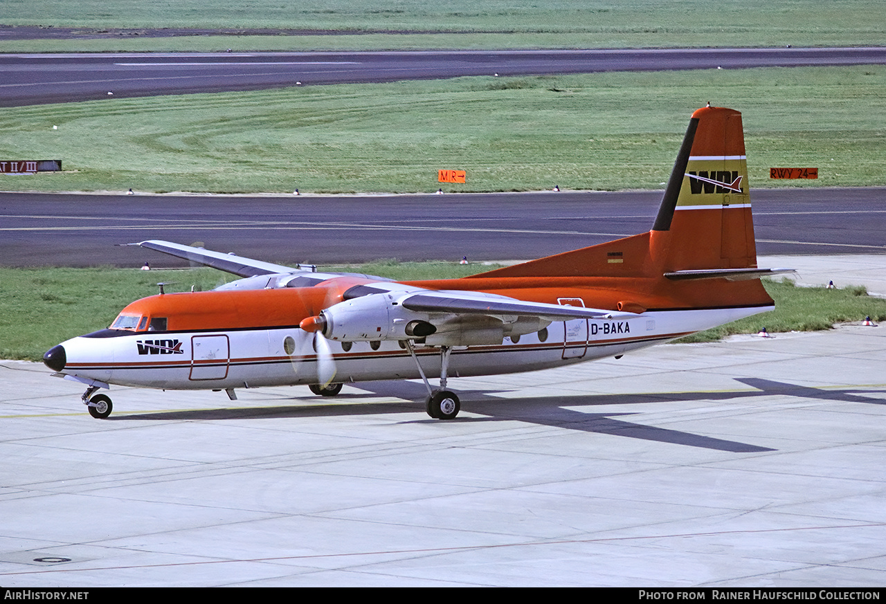 Aircraft Photo of D-BAKA | Fokker F27-100 Friendship | WDL Aviation | AirHistory.net #799482