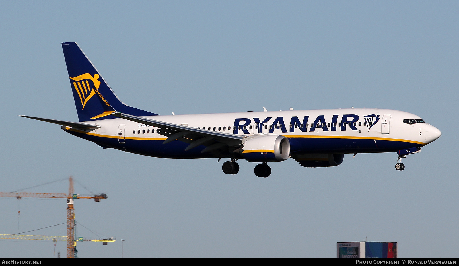 Aircraft Photo of EI-IFZ | Boeing 737-8200 Max 200 | Ryanair | AirHistory.net #799789