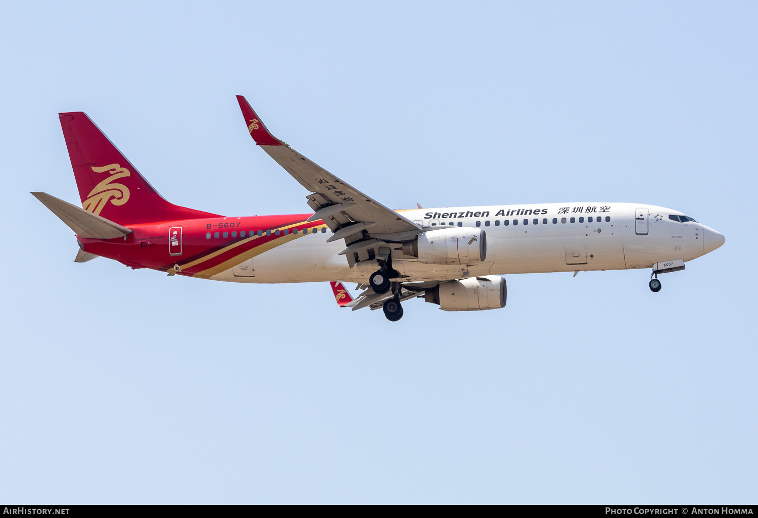 Aircraft Photo of B-5607 | Boeing 737-87L | Shenzhen Airlines | AirHistory.net #799817