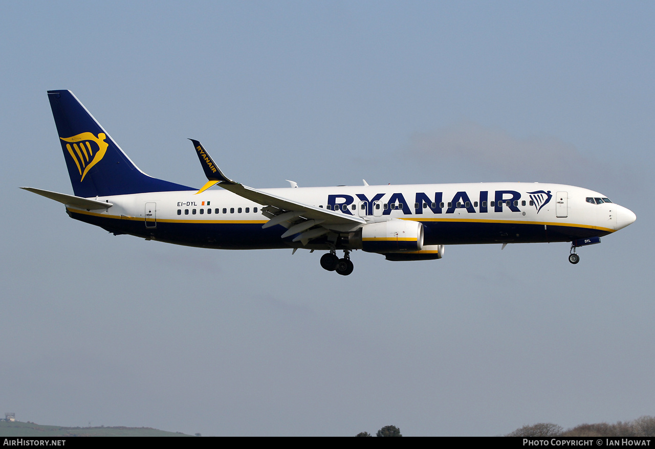 Aircraft Photo of EI-DYL | Boeing 737-8AS | Ryanair | AirHistory.net #799850