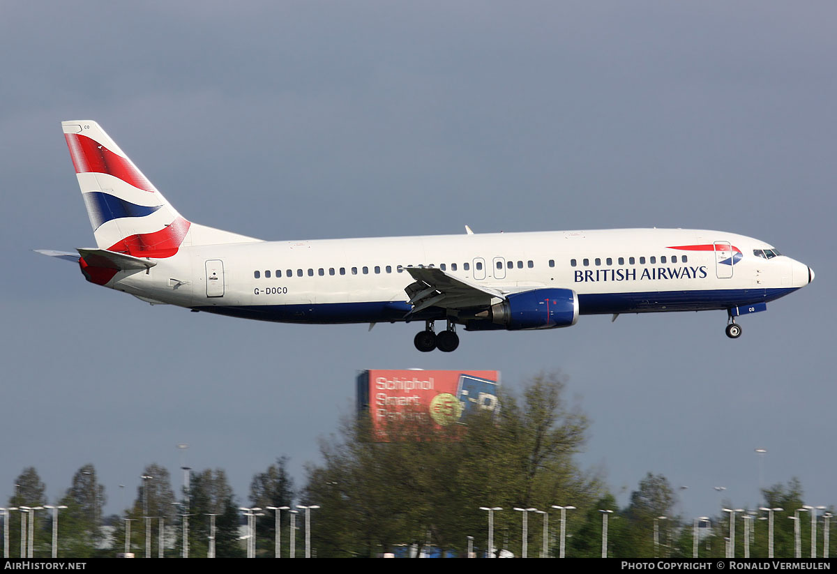 Aircraft Photo of G-DOCO | Boeing 737-436 | British Airways | AirHistory.net #799897