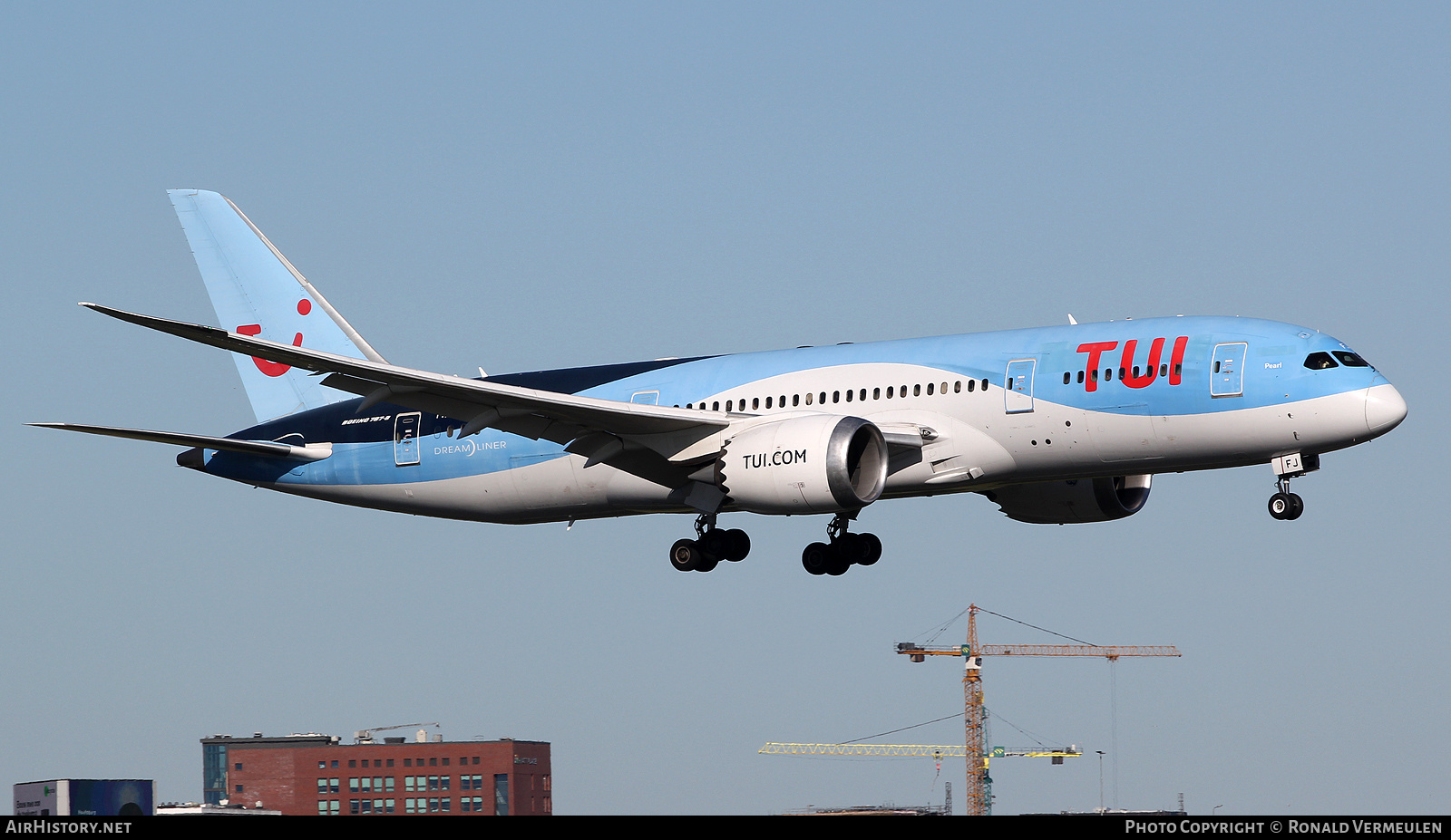 Aircraft Photo of PH-TFJ | Boeing 787-8 Dreamliner | TUI | AirHistory.net #800092