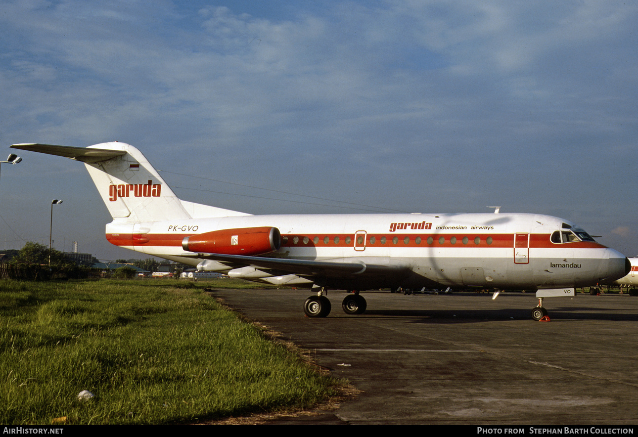 Aircraft Photo of PK-GVO | Fokker F28-1000 Fellowship | Garuda Indonesian Airways | AirHistory.net #800179