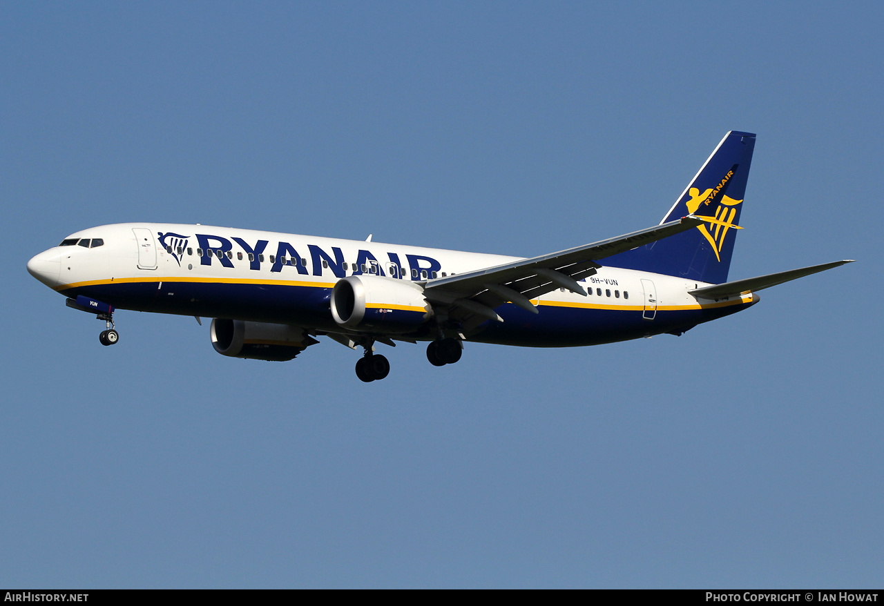 Aircraft Photo of 9H-VUN | Boeing 737-8200 Max 200 | Ryanair | AirHistory.net #800196